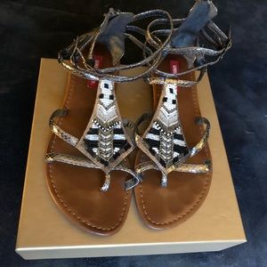 Beaded Sandals: womens size 8.5